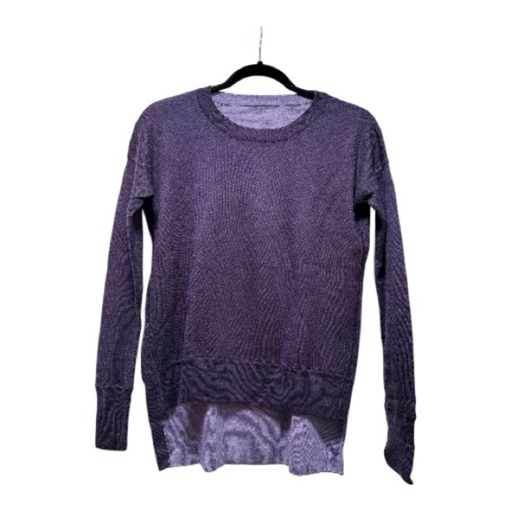 lululemon athletica Purple Lavender Reversible Crew Neck Sweater